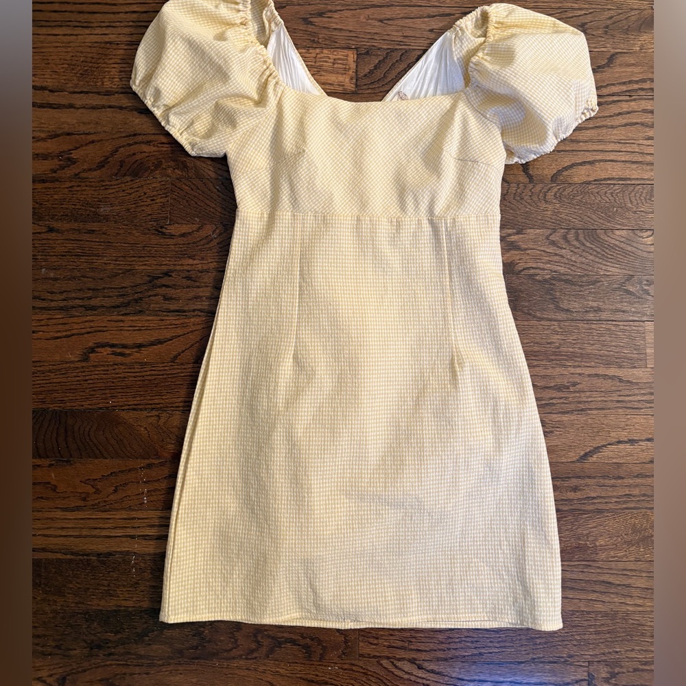 Altered state yellow checked dress